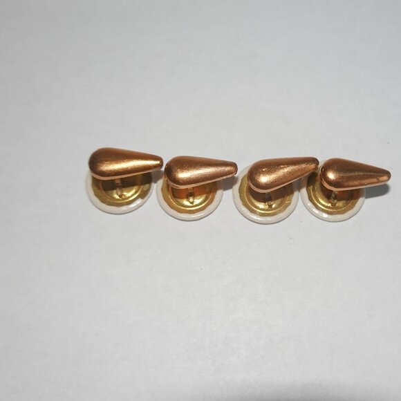 VictorianTuxedo Gold Filed Studs - Picture 2 of 2